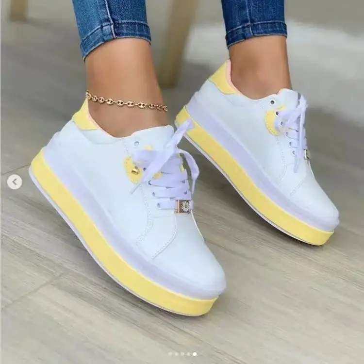 Refined Lace-Up Platform Sneakers