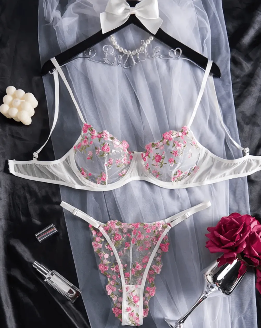 Minimal Floral Lingerie Set