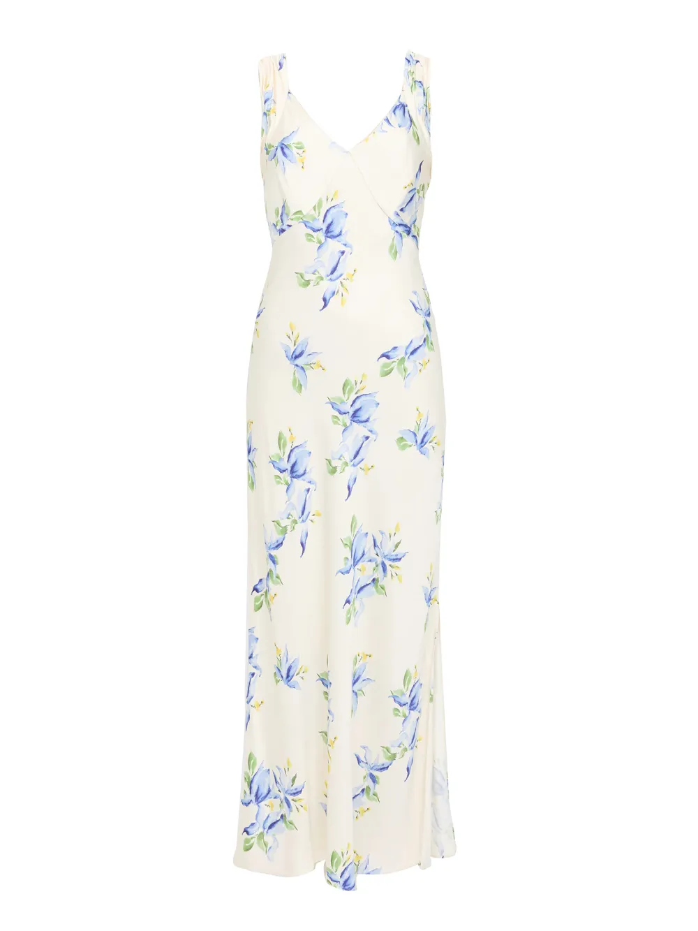 Charming High Waist V-Neck Printed Dress