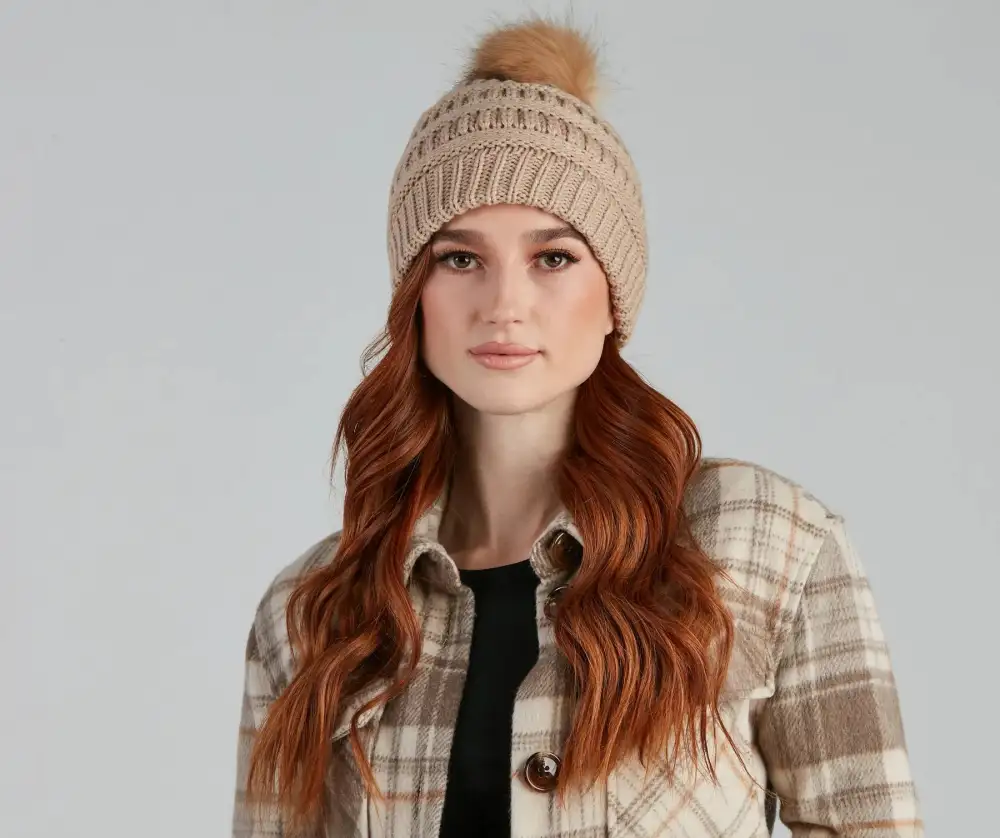 Chilly Days Knit Pom Pom Beanie