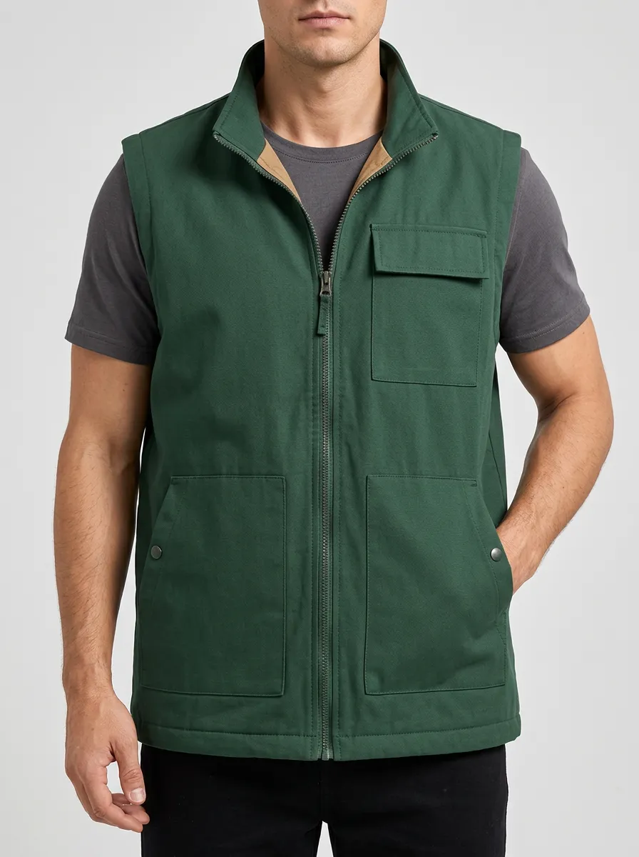Outdoor-Inspired Utility Casual Sleeveless Jacket for Men