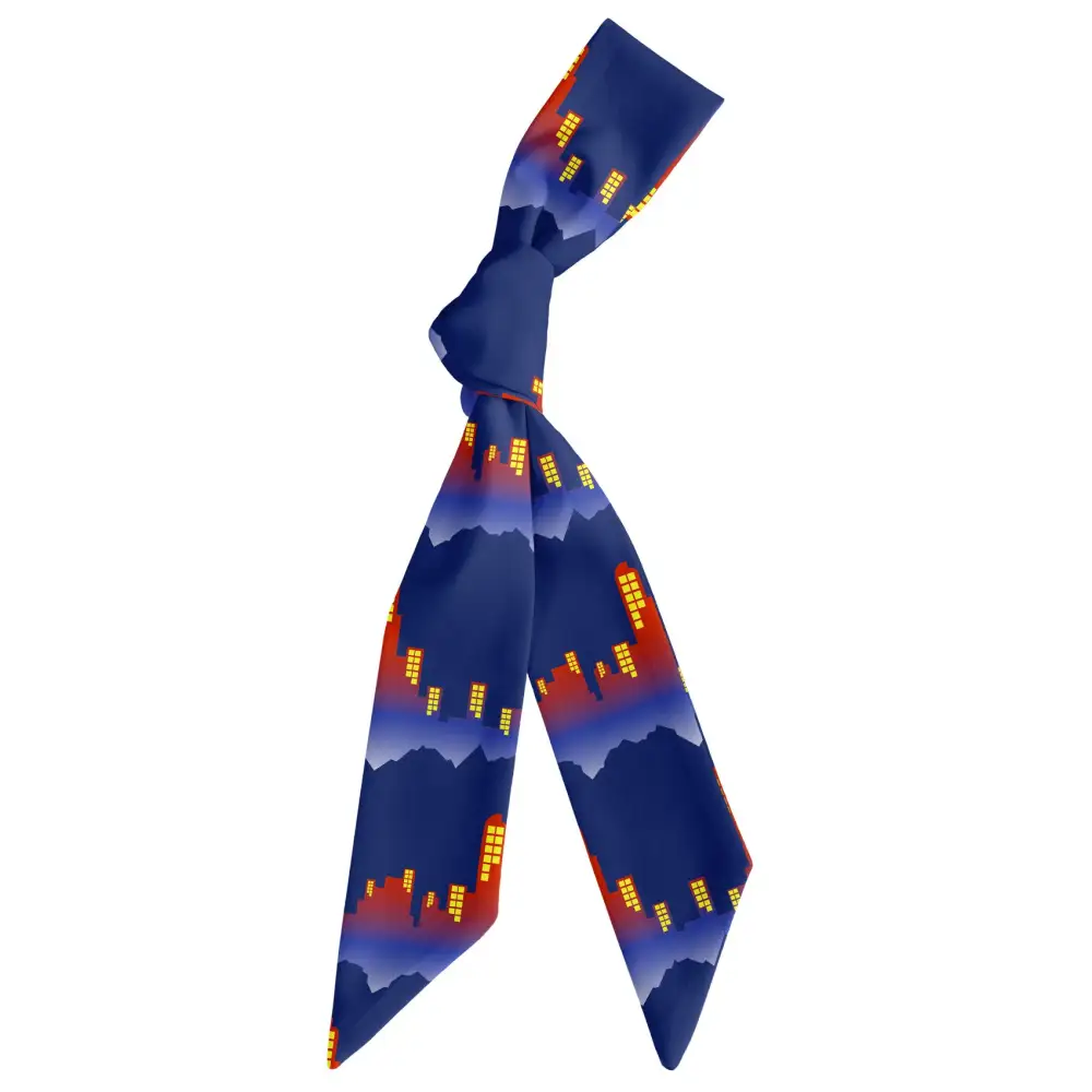 Denver Skyline Design Hair Scarf