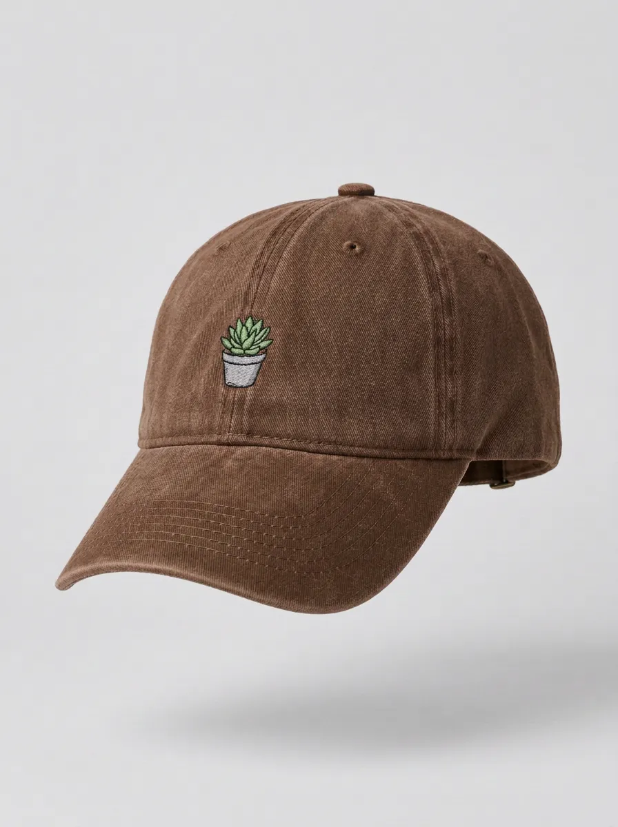 Everyday Plant-Lover Succulent Embroidered Unisex Baseball Cap