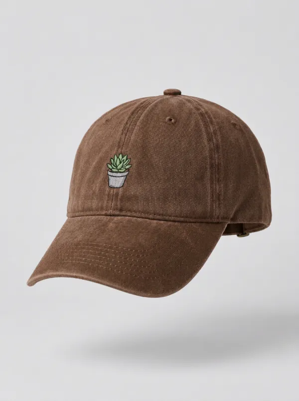 Everyday Plant-Lover Succulent Embroidered Unisex Baseball Cap