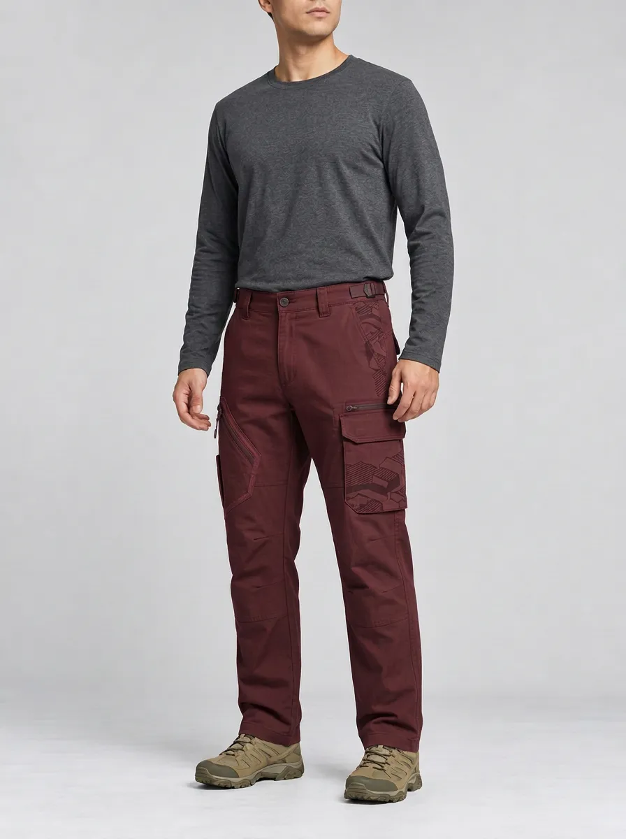 Tactical Outdoor Geometric Pattern Field Cargo Pants