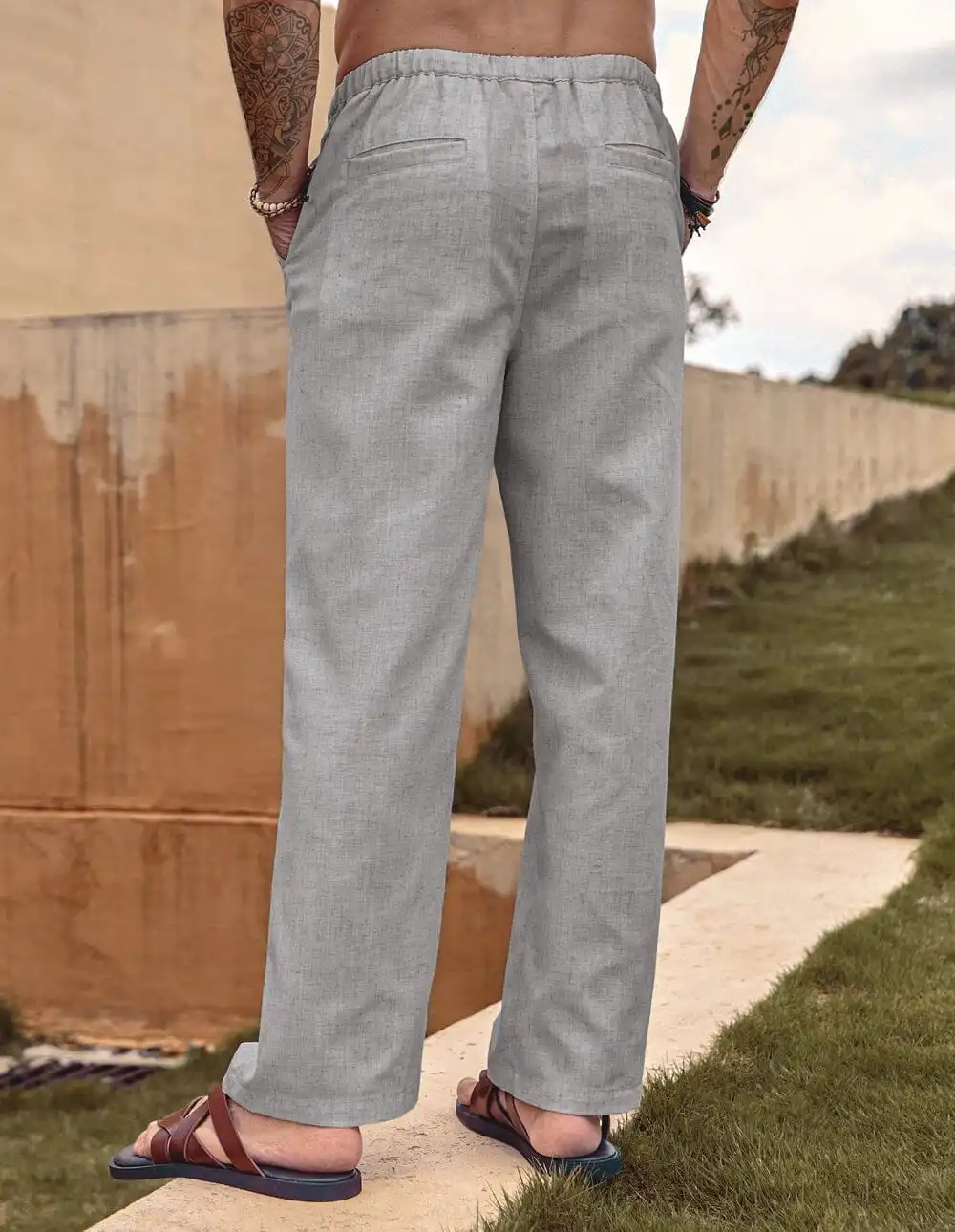 Linen Waist Yoga Pants
