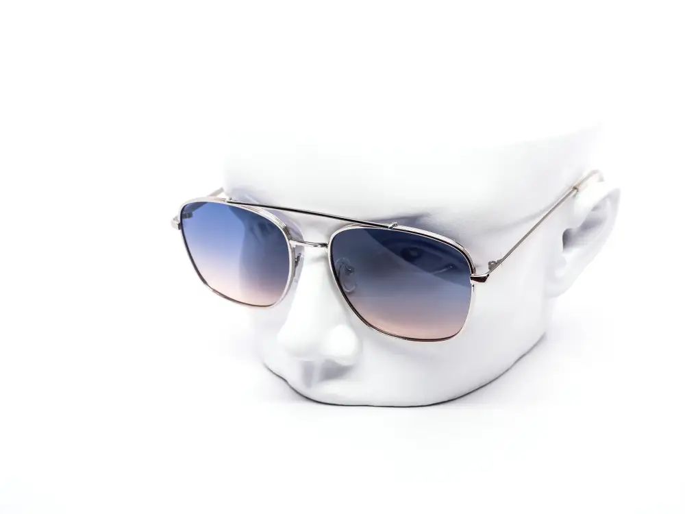 12-Pack Modern Square Aviator Gradient Metal Sunglasses