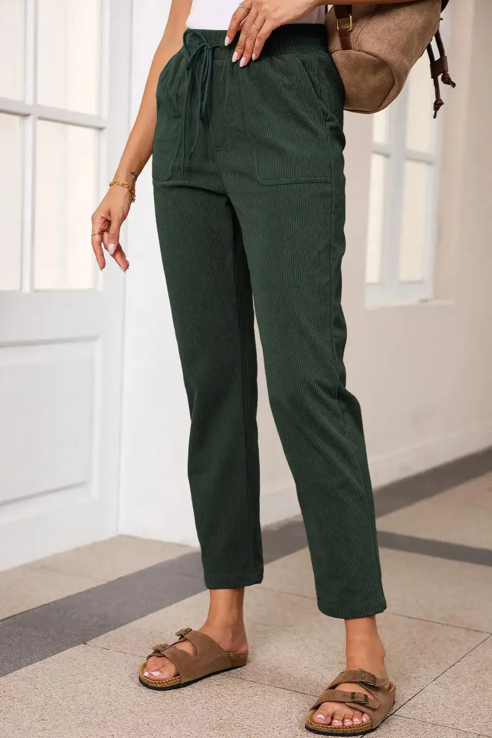 Straight Leg Drawstring Pants