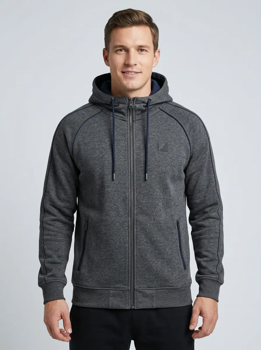 Urban Zip-Up Hooded Daily Wear Men's Sport Jacket