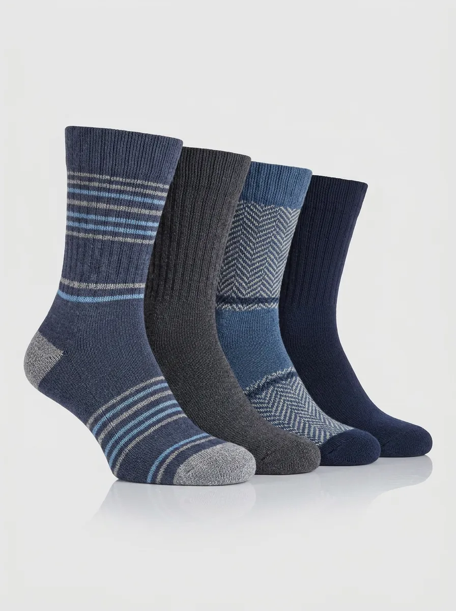 Men's Modern-Print Four Pair Socks