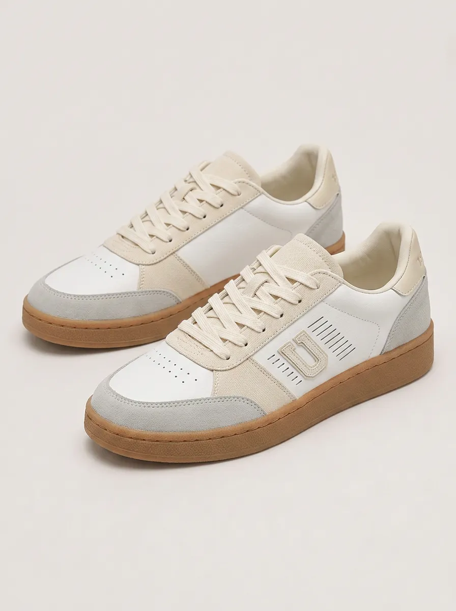 Men's Casual Letter U Patchwork Patterned Skate Shoes