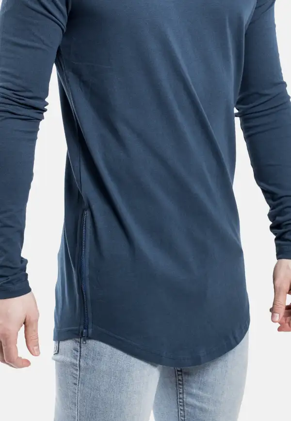Refined Side Zip Long Sleeve Tee