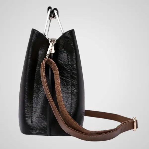 Relaxed Foldover Leather Handbag
