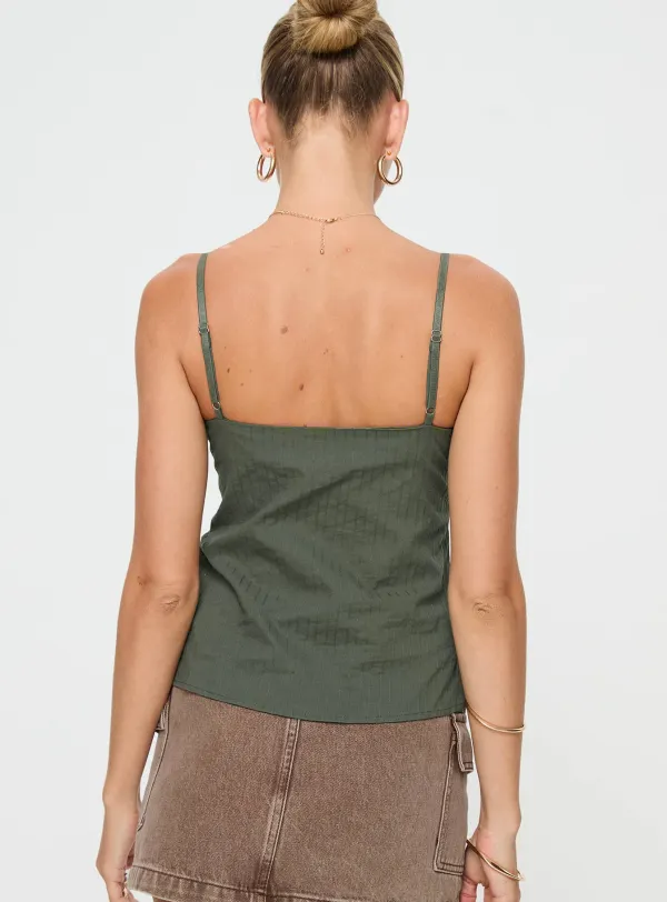 Lace Trim Sleeveless Top