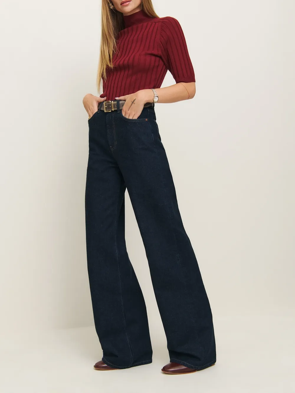 High Rise Slouchy Wide Leg Jeans