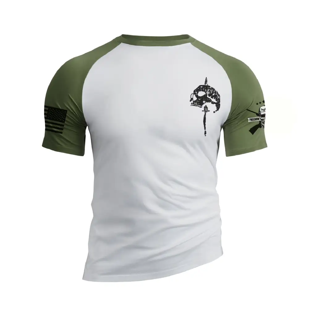 NO RISK NO STORY RAGLAN GRAPHIC TEE