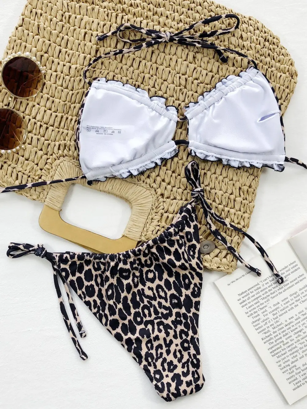 Halter Neck Bikini Leopard Swim Set