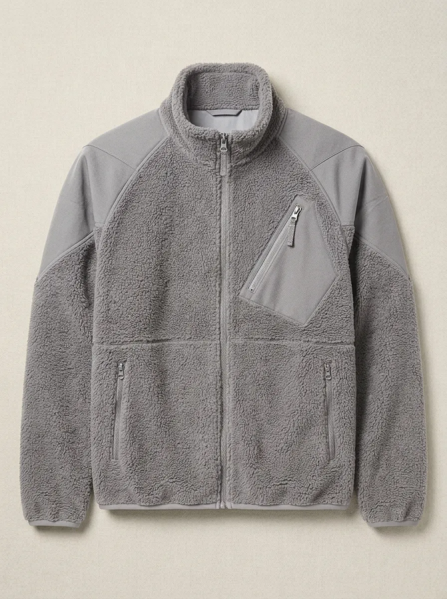 Sherpa Fleece Zip Lightweight Jacket