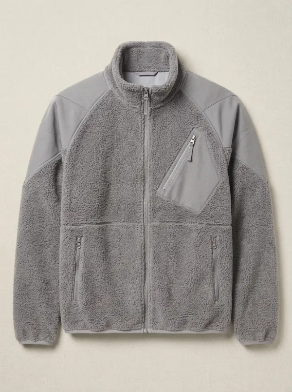 Sherpa Fleece Zip Lightweight Jacket