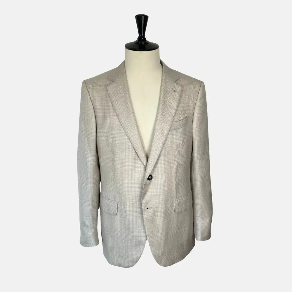 Refined Patterned Cashmere Silk Blazer Jacket
