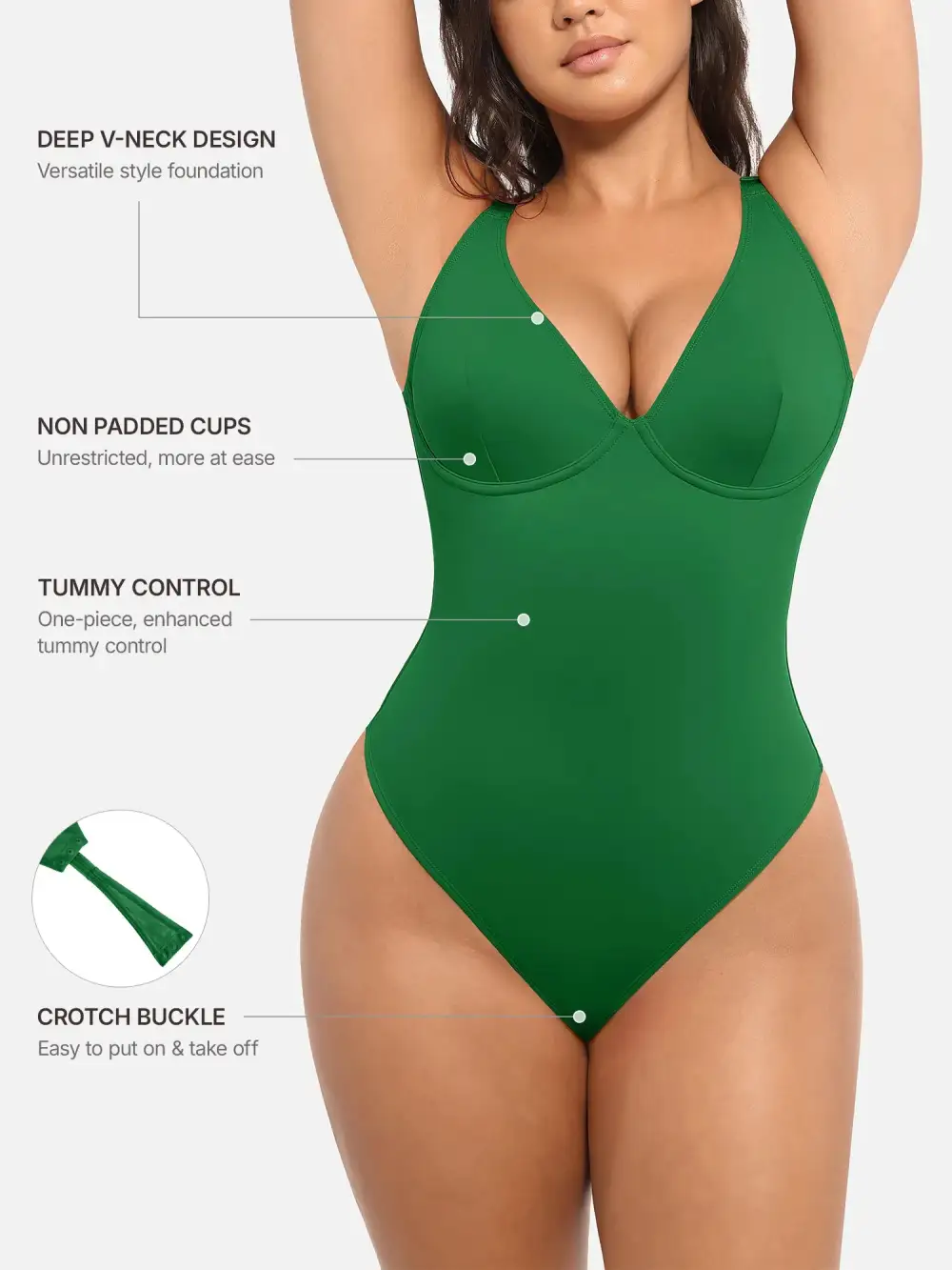 Plunge Supportive Shaping Bodysuit