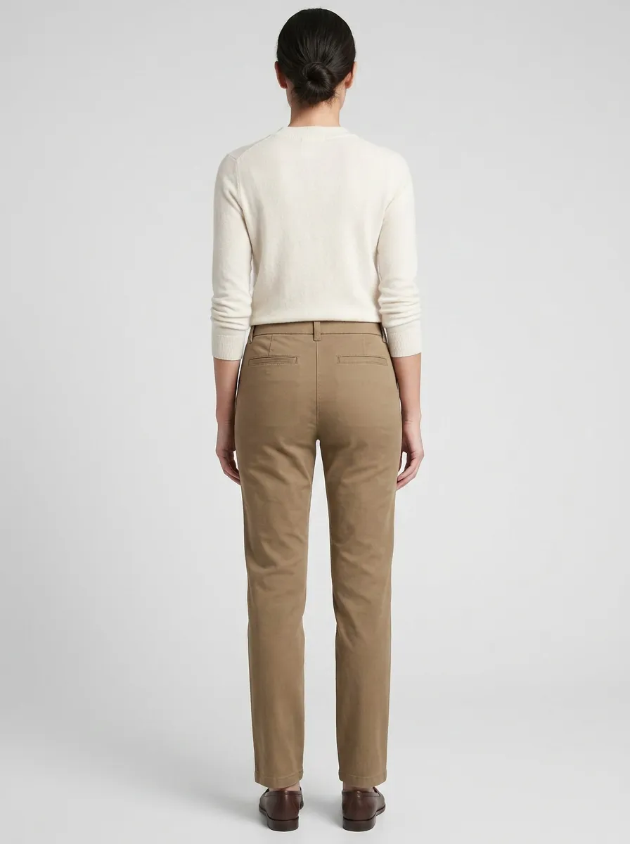 Polished Straight-Leg Women's Mid-Rise Straight-Leg Pants