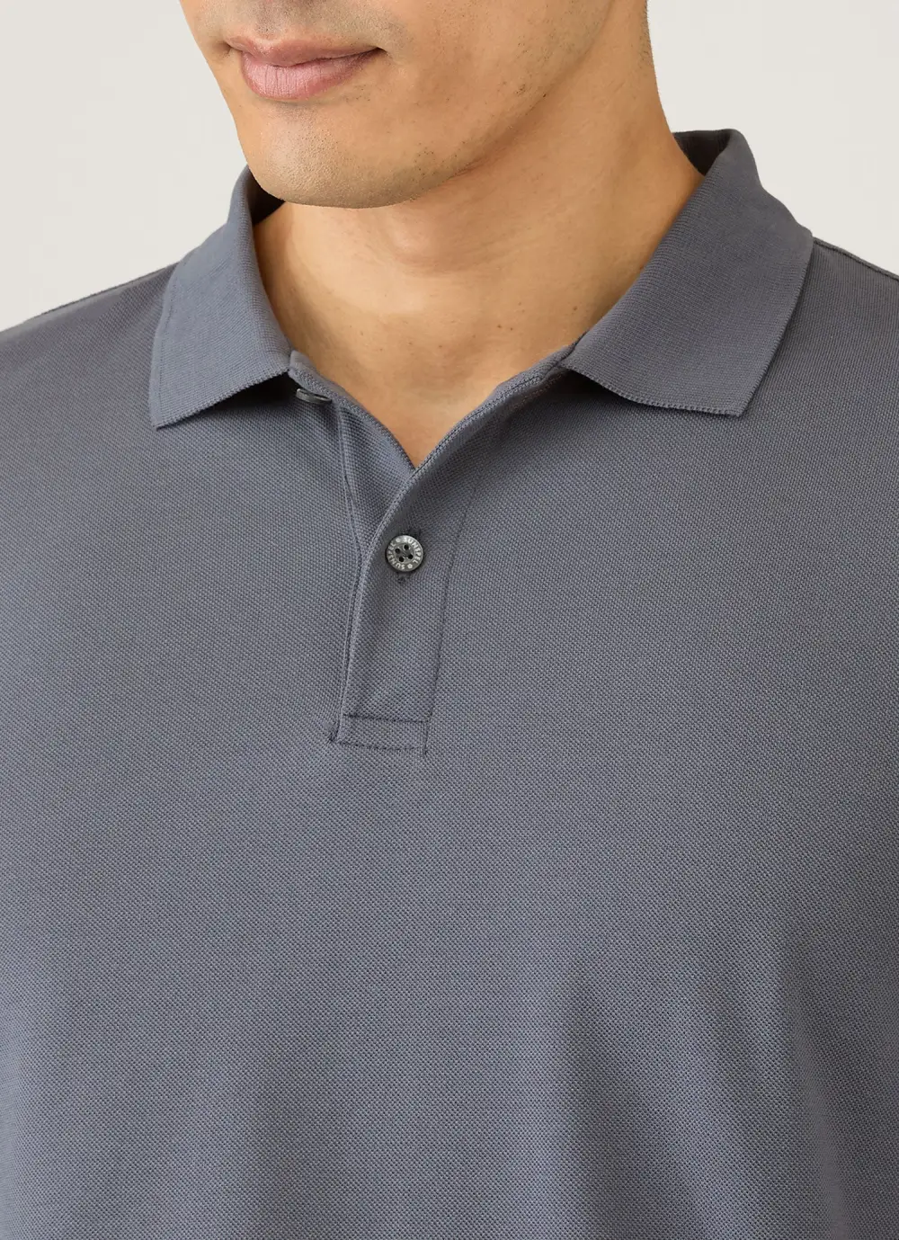Balanced Everyday Slim Fit Cotton Pique Short Sleeve Polo Shirt