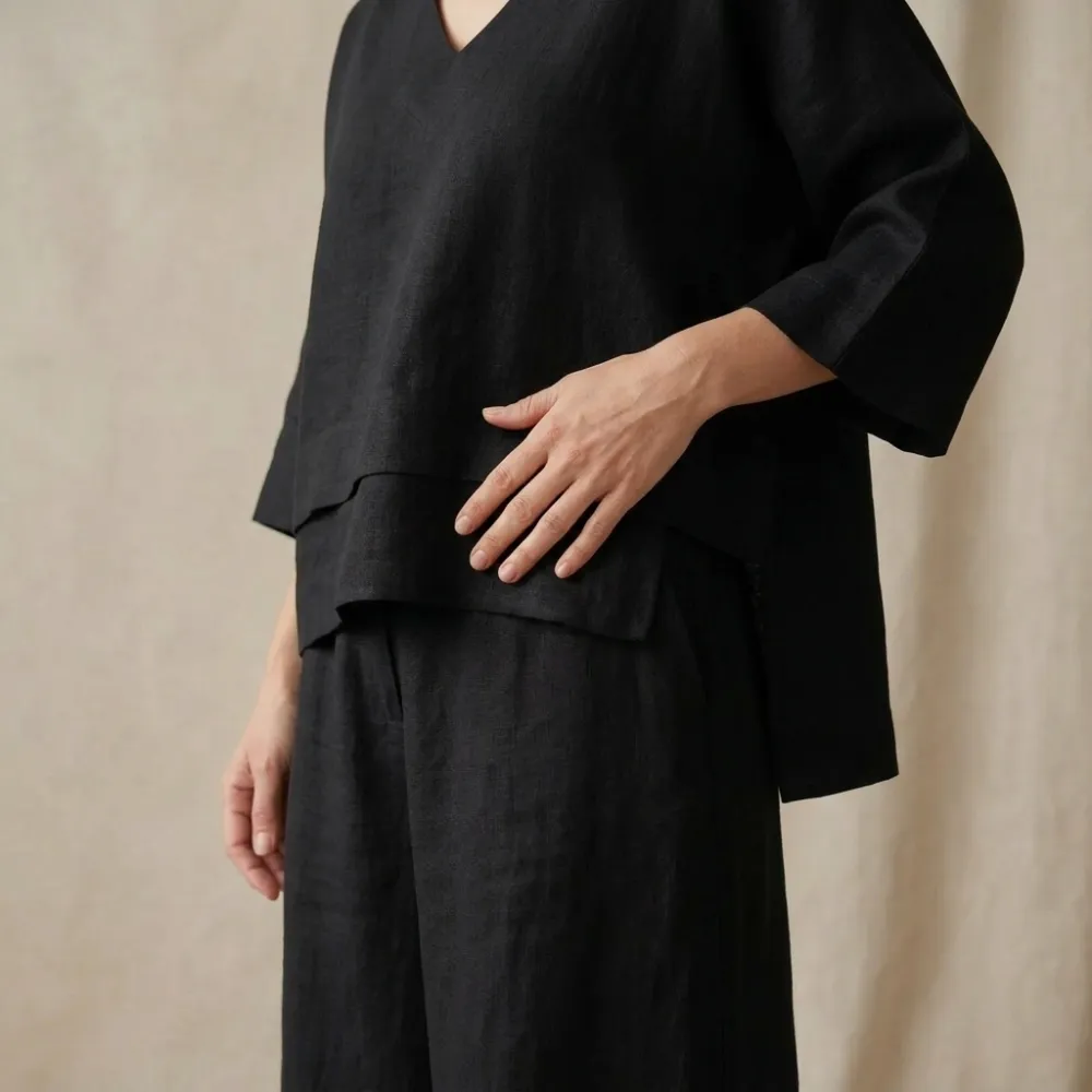 Asymmetric Two Piece Pants Set