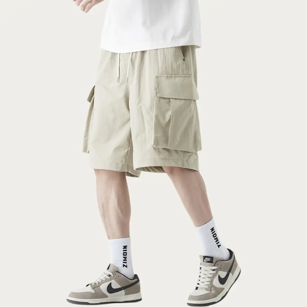 Drawstring Pocketed Lightweight Men's Casual Shorts