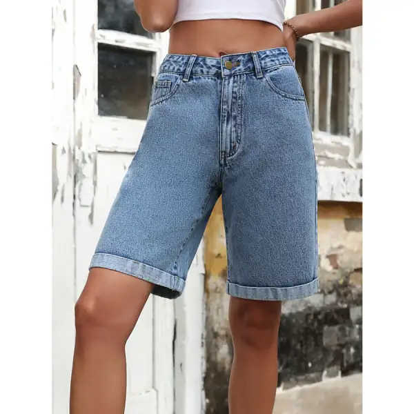 High Waist Denim Shorts