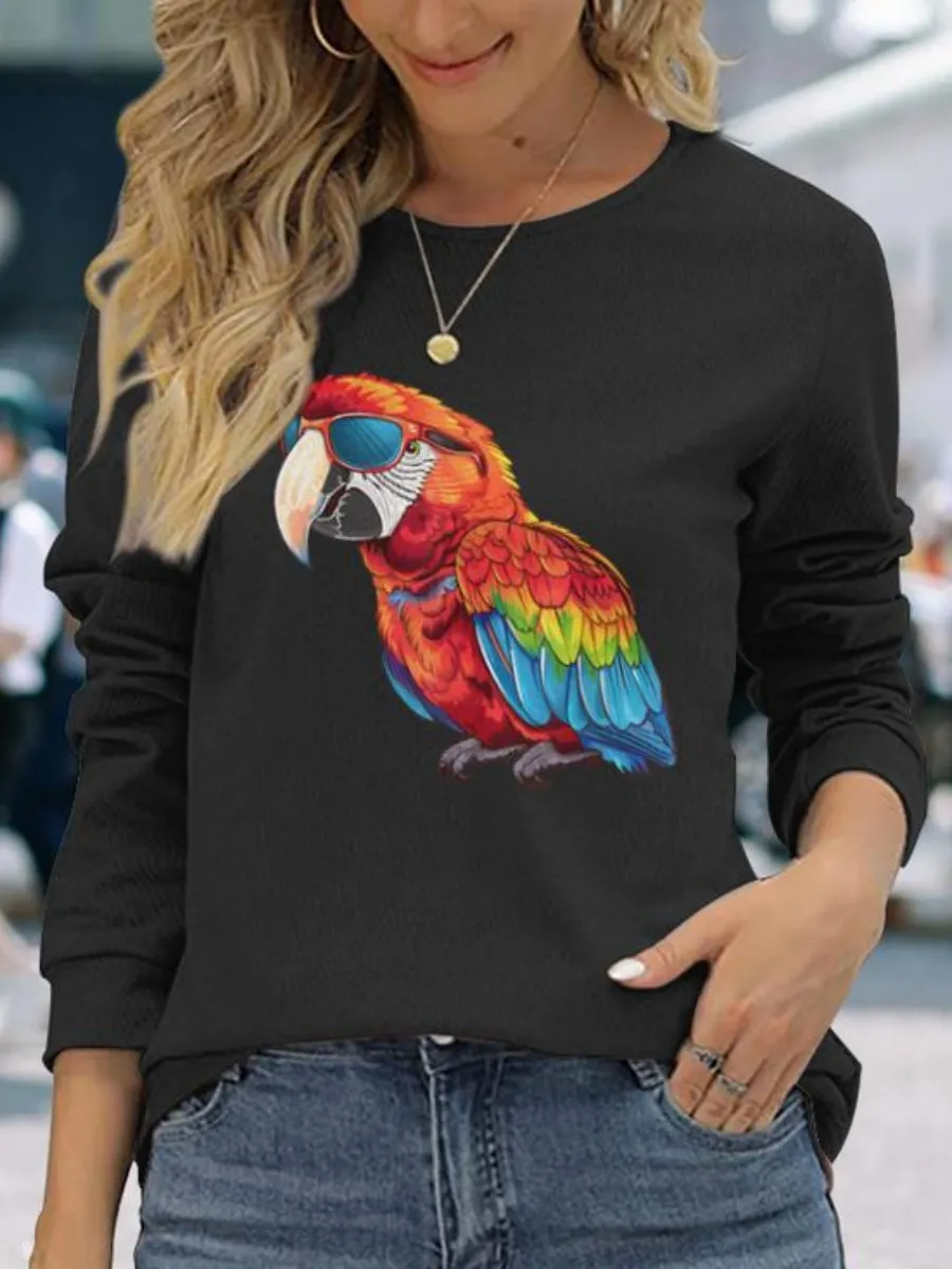 Colorful Parrot Long Sleeve T-Shirt