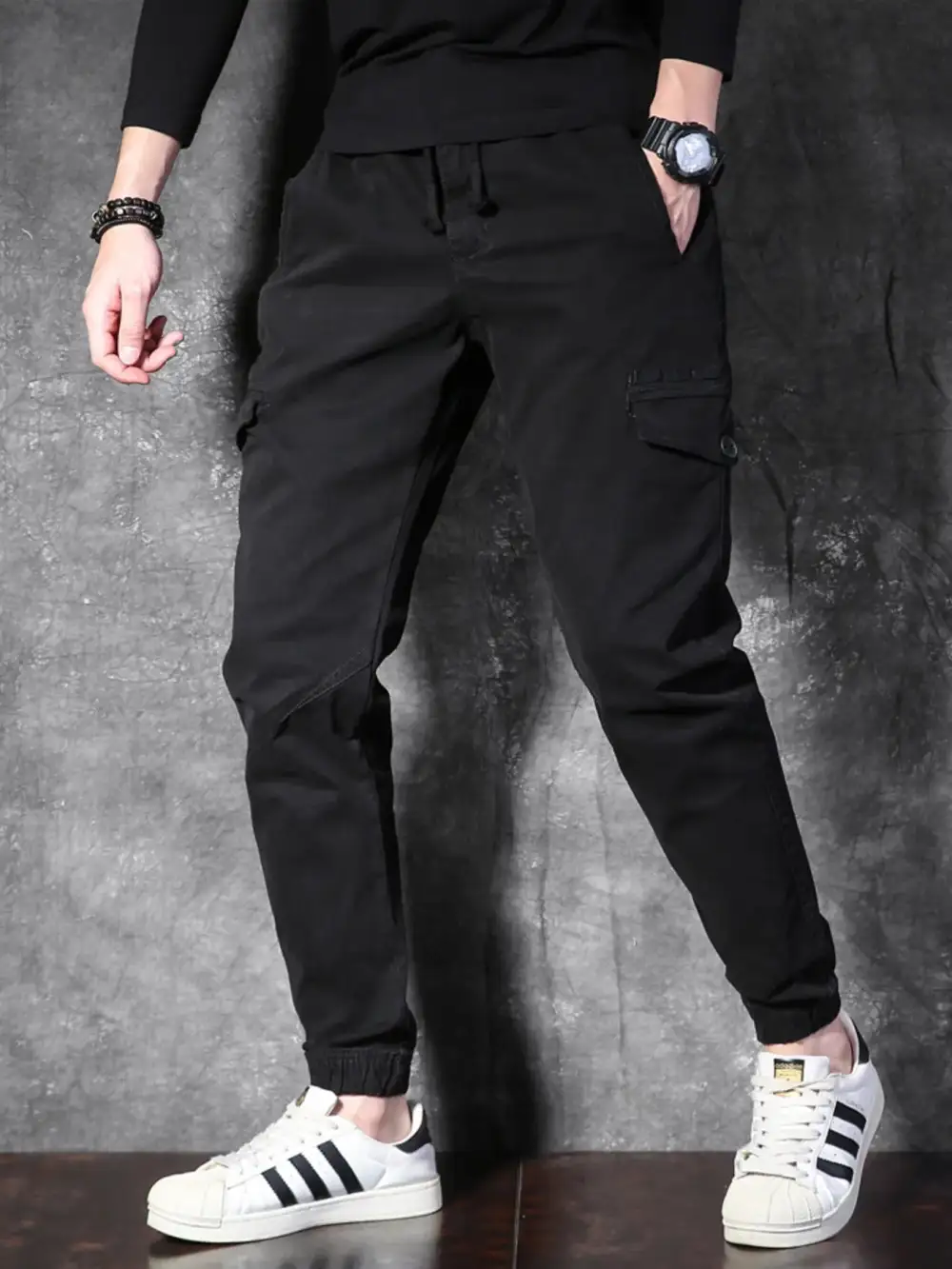 Men's Cargo Pants with Drawstring