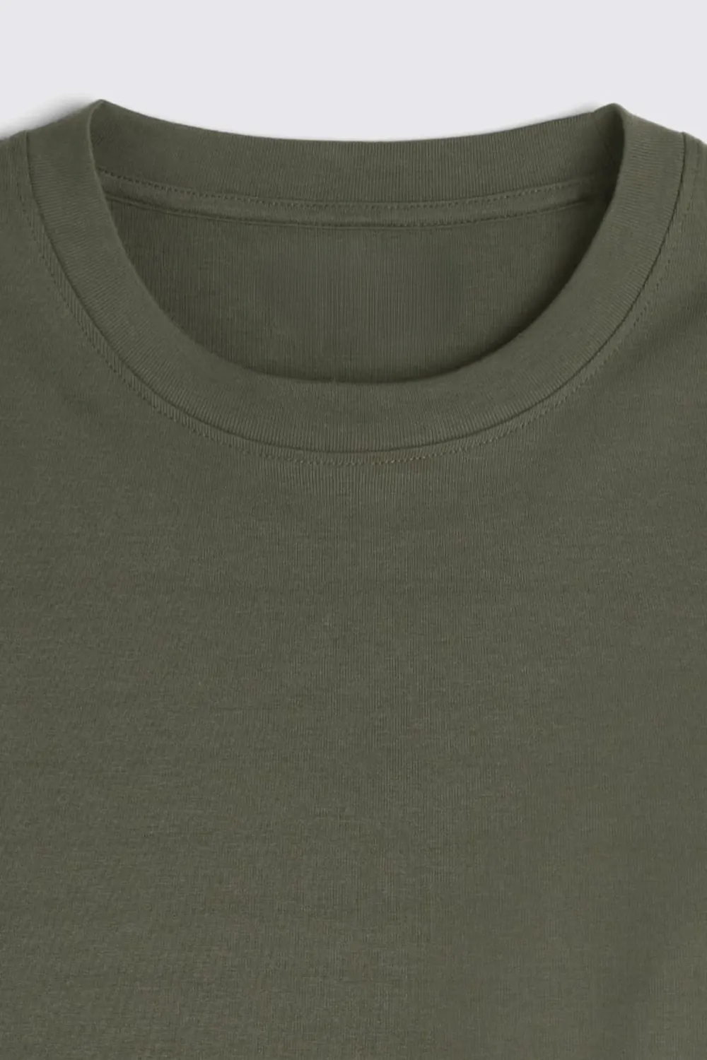 Ecru Heavyweight Pure Cotton Round-Neck T-Shirt