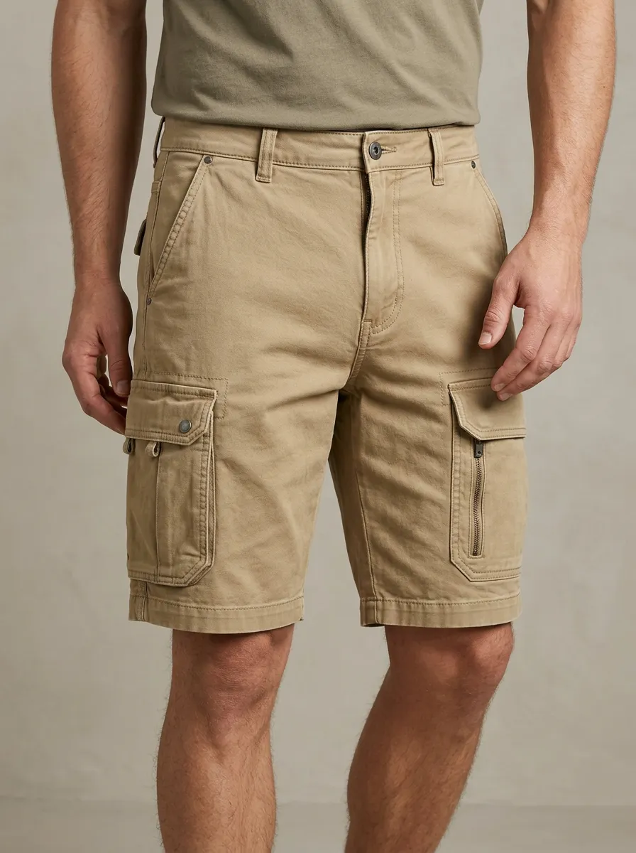 Men's Corduroy Multi Pocket Cargo Shorts