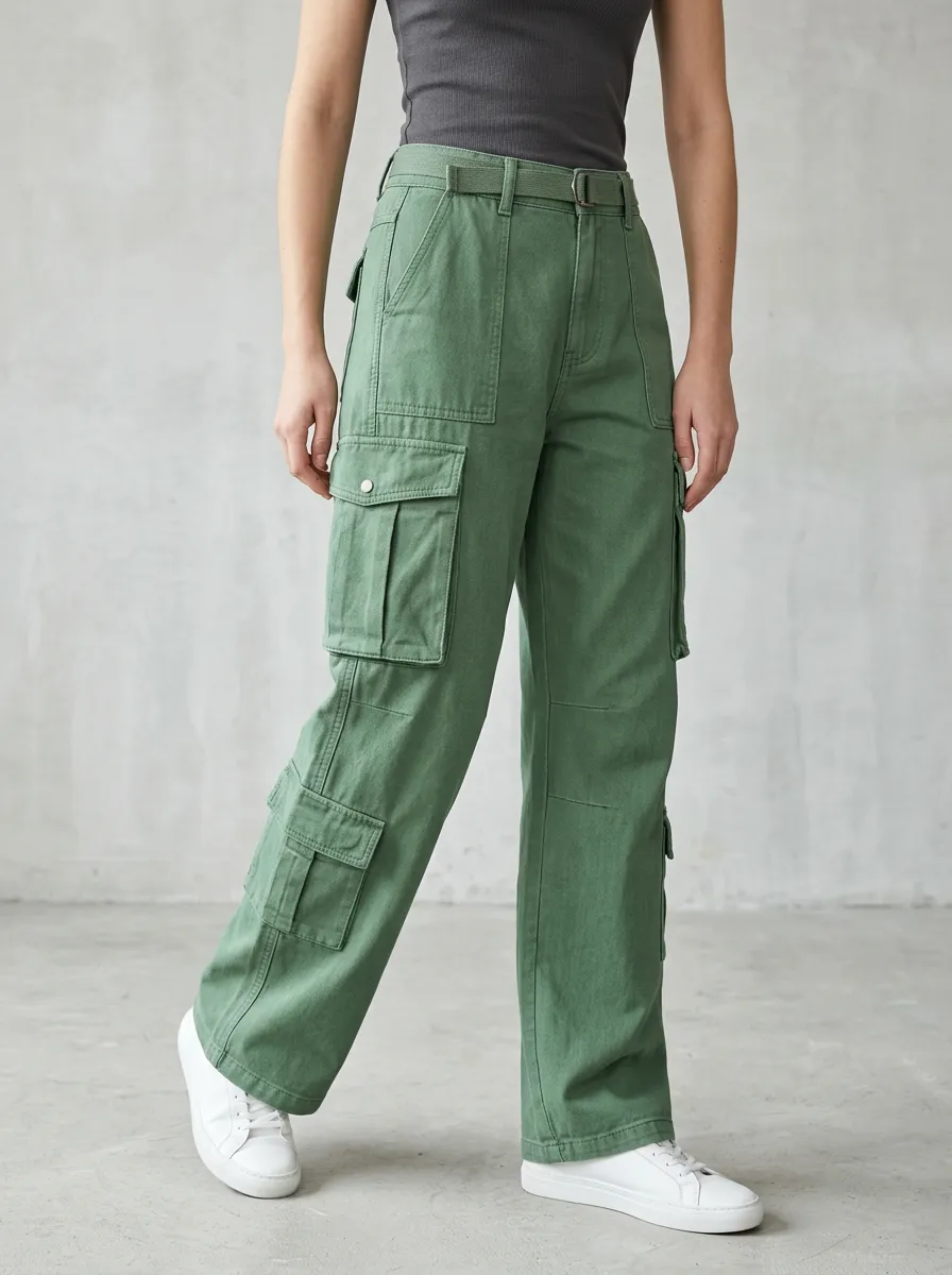 Signature Utility Style Multi Pocket Design Women's Multi Pocket Cargo Pants