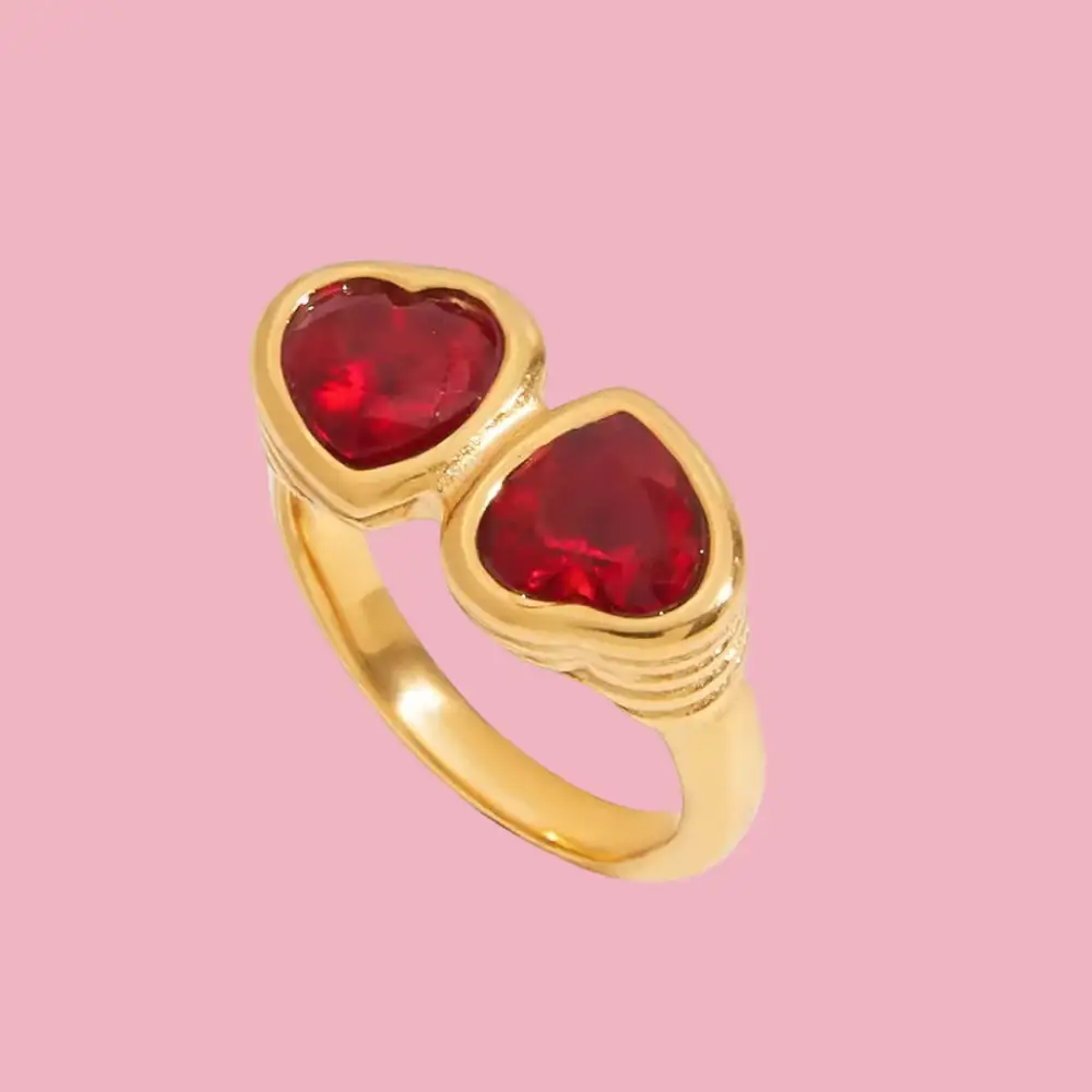 Streamlined Heart Motif Ring