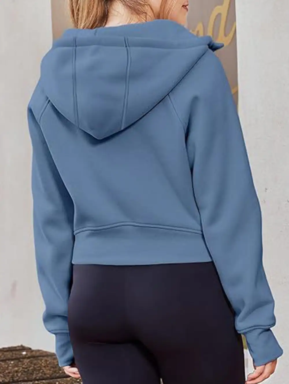Hooded Short Fleece Sweatshirt Shorts
