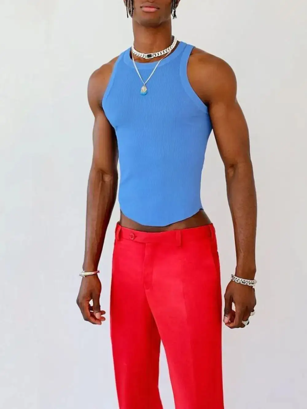 Men's Soft Stretch Round Neck Tank
