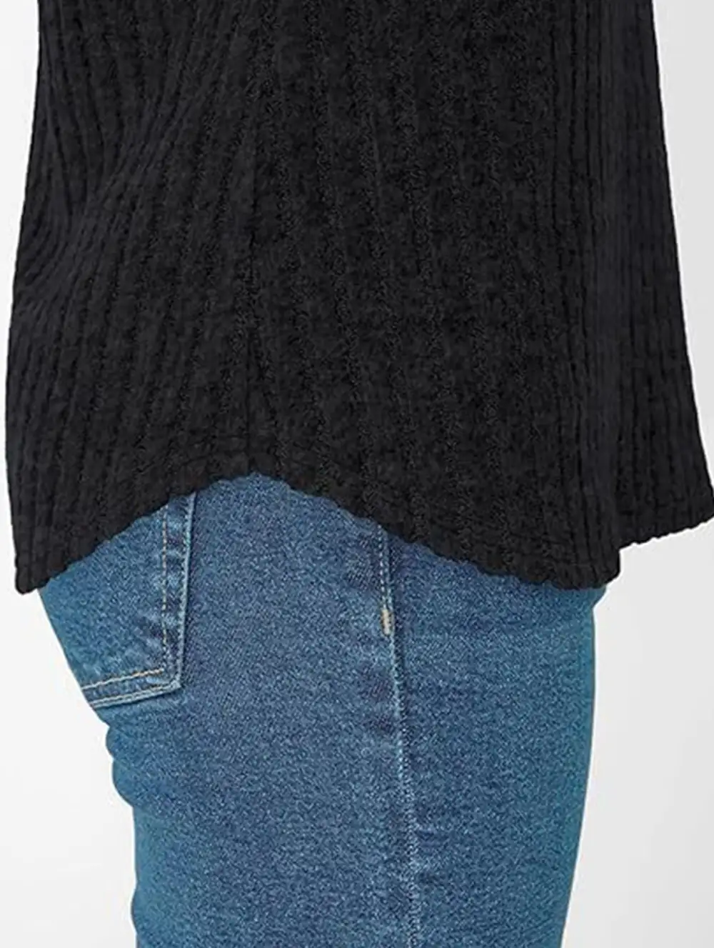 Draped V Neck Tee