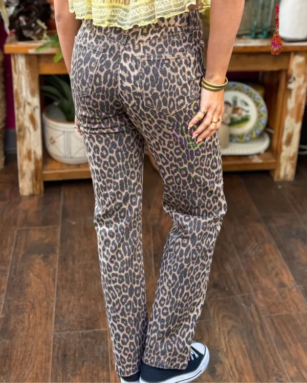 Leopard Print Jeans