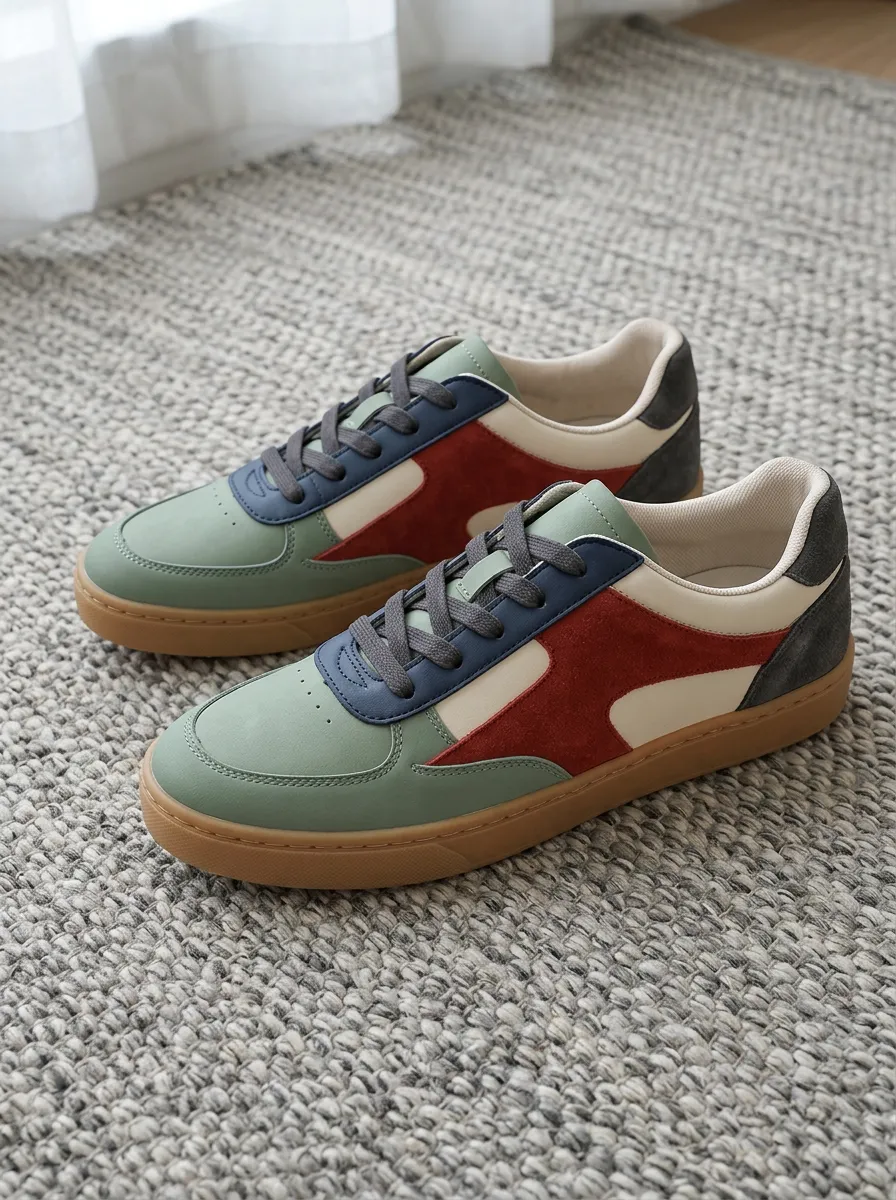 Women's Colorblock Suede Patchwork Street Skate Shoes