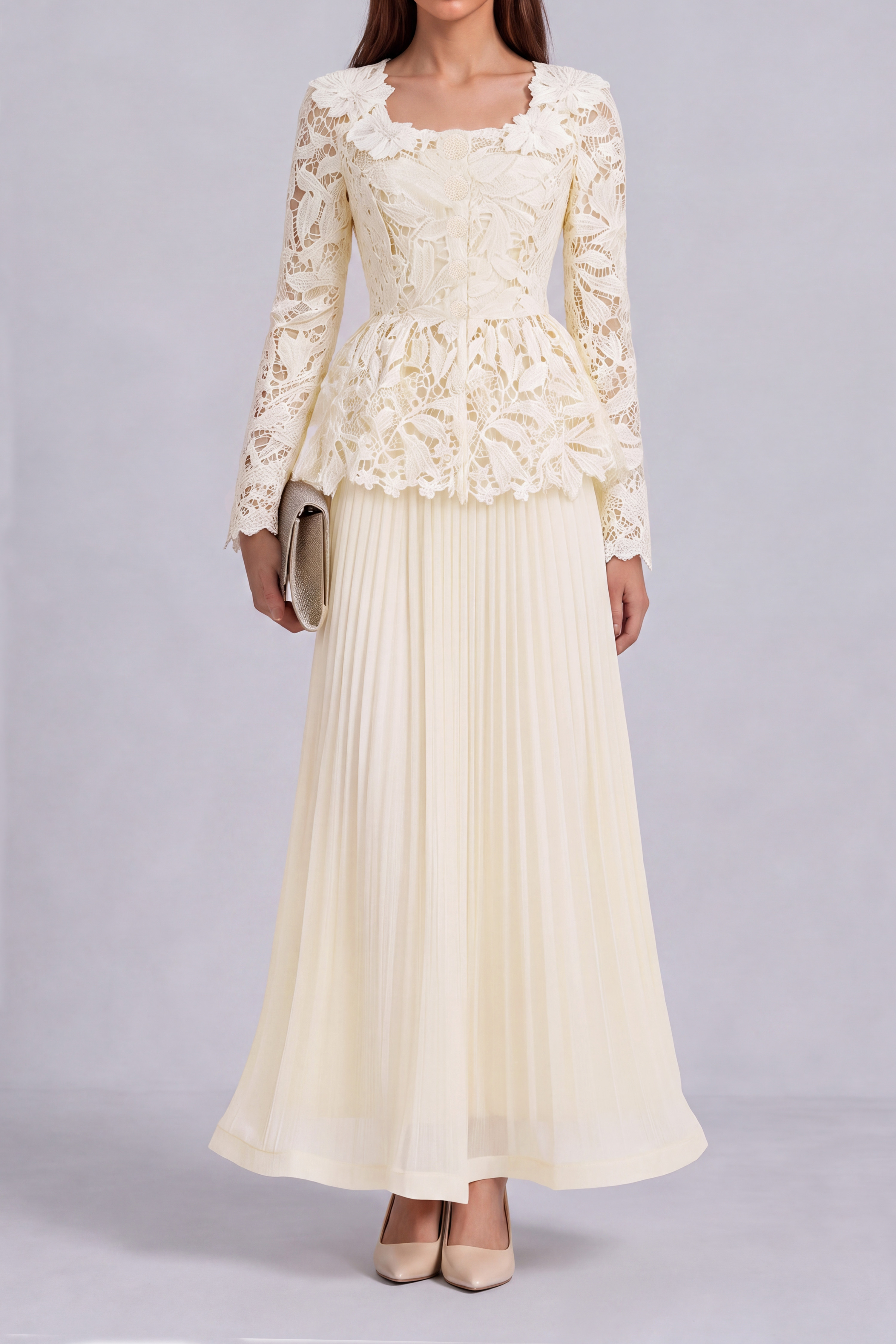 Lace Matching Skirt Set