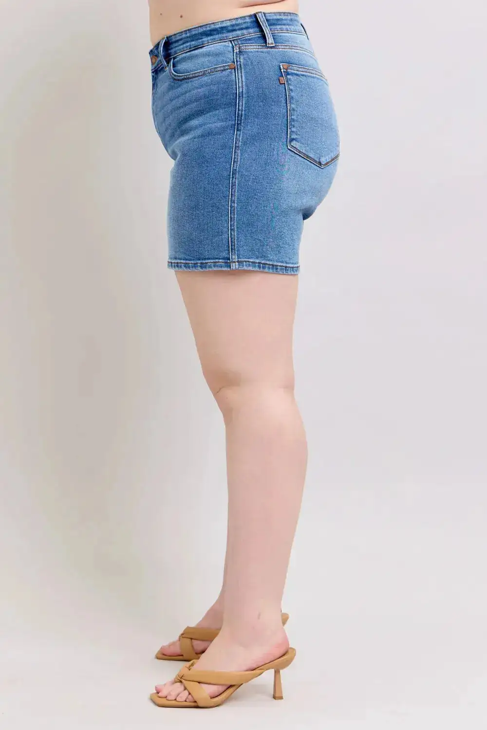 Cotton Stretch Denim Shorts
