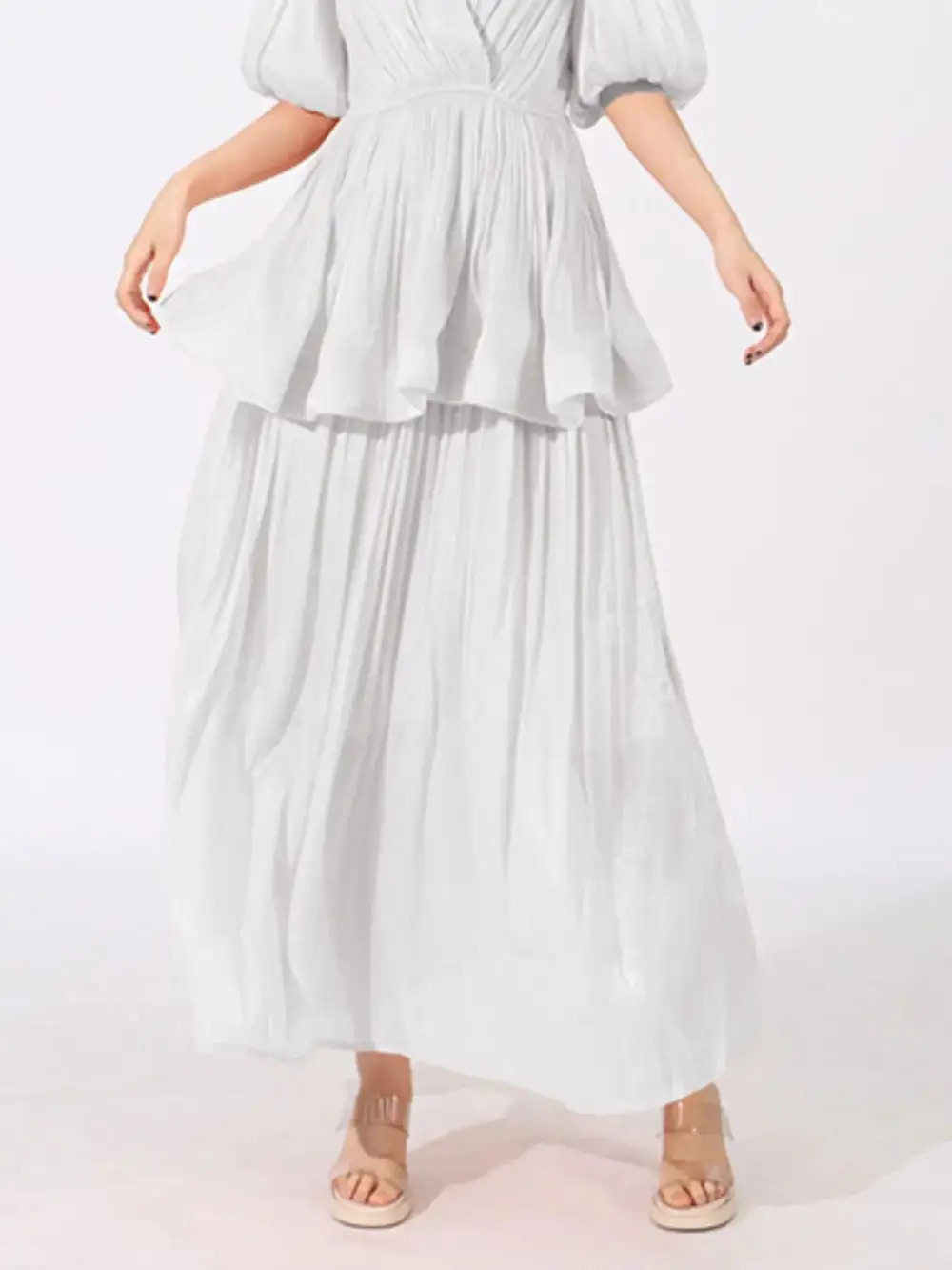 Puff Sleeve Maxi Dress