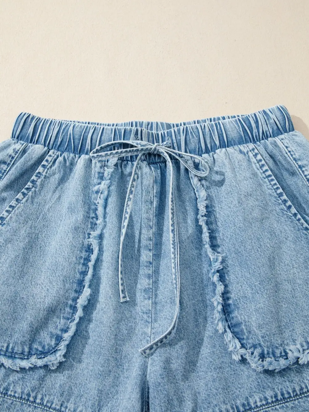 Frayed Edge Casual Denim Casual Shorts