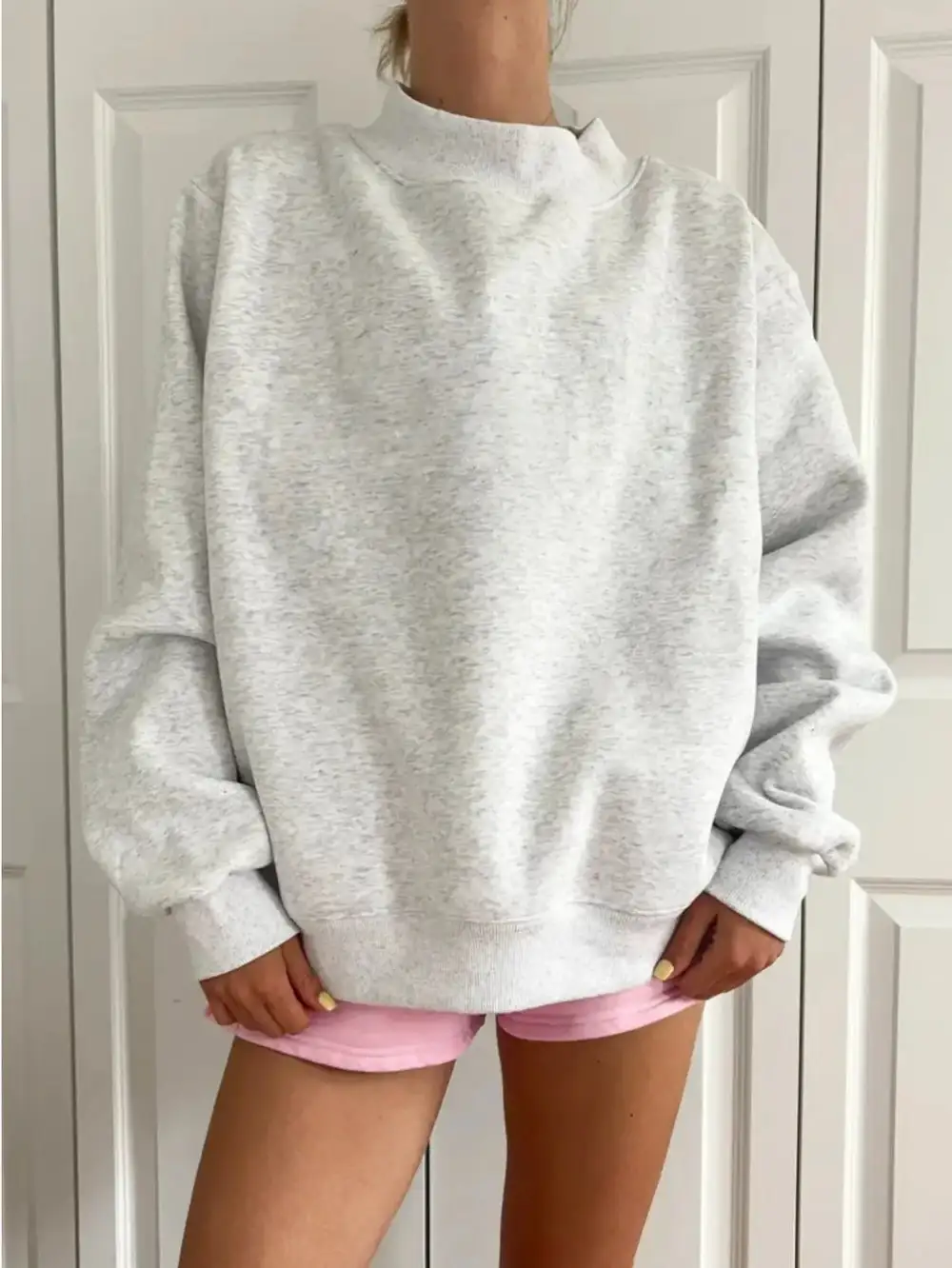 Basic Blank Mockneck Sweatshirt