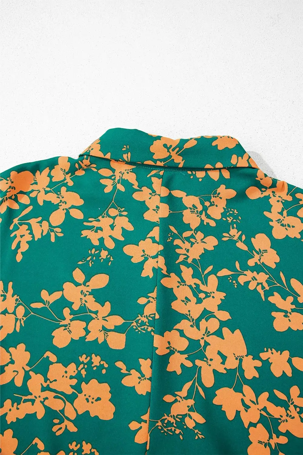 Printed Button Front Ruffle Dress Casual