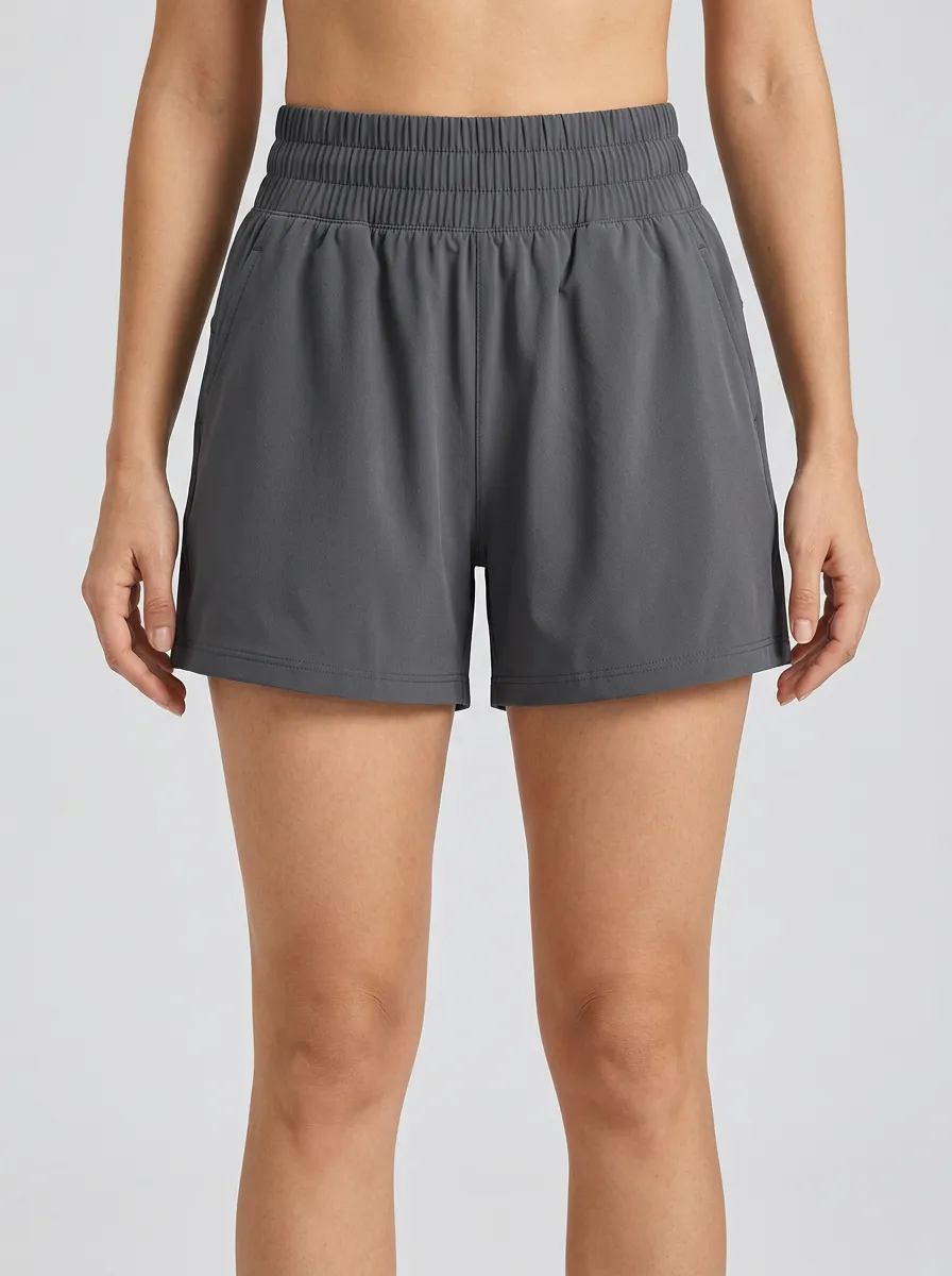 Women's High-Rise Elastic-Waist Athletic Shorts