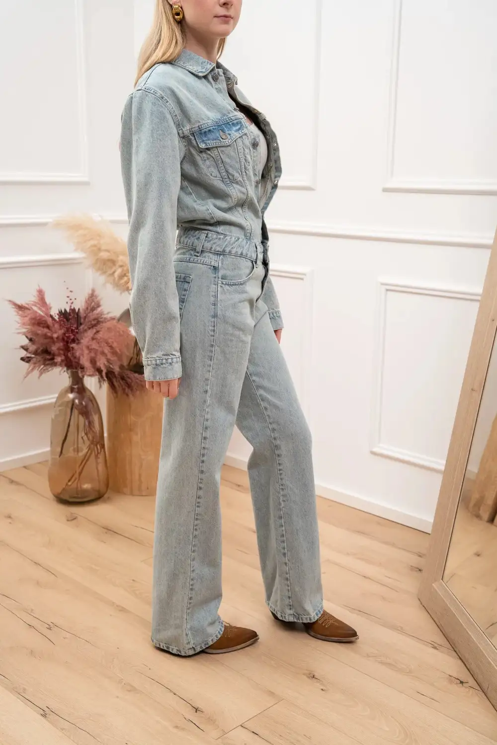 Maxi Button Front Jumpsuit