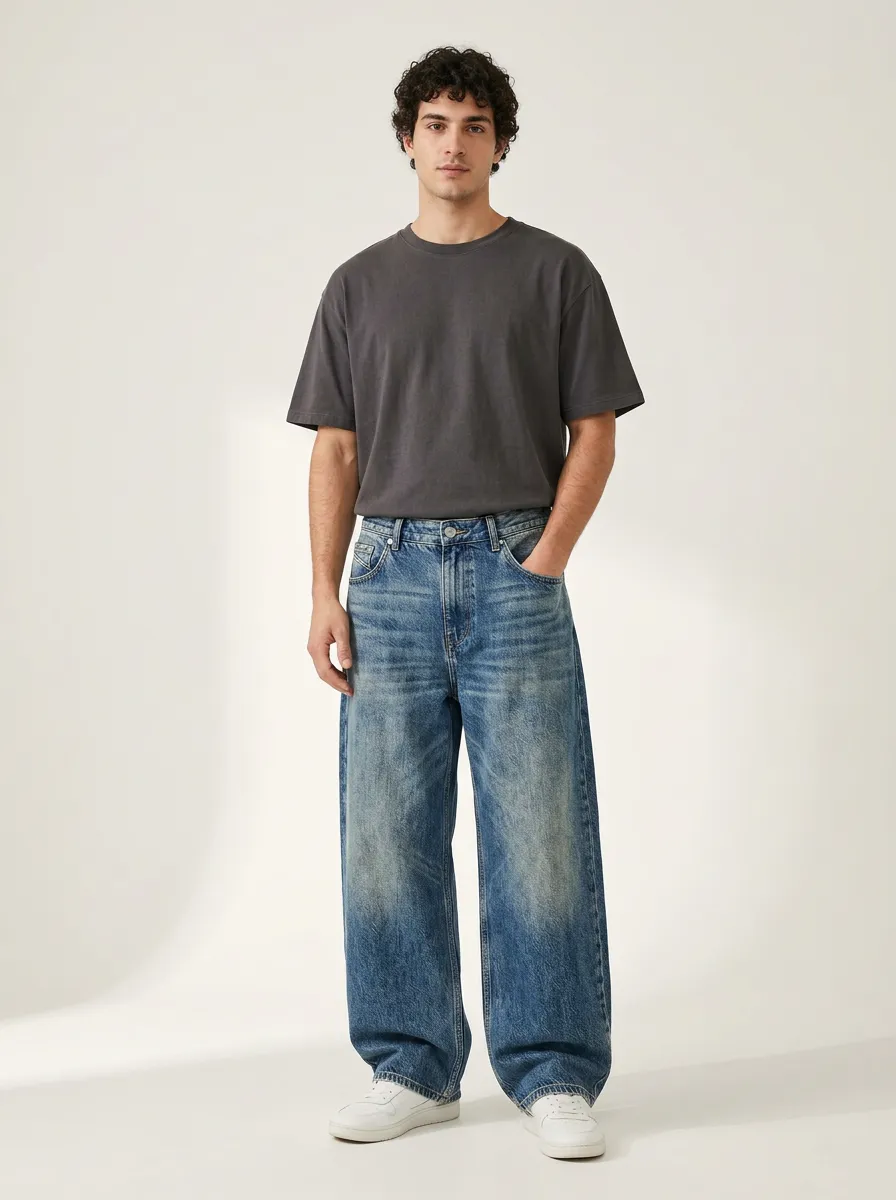 Men's Free Moving Loose Fit Jeans